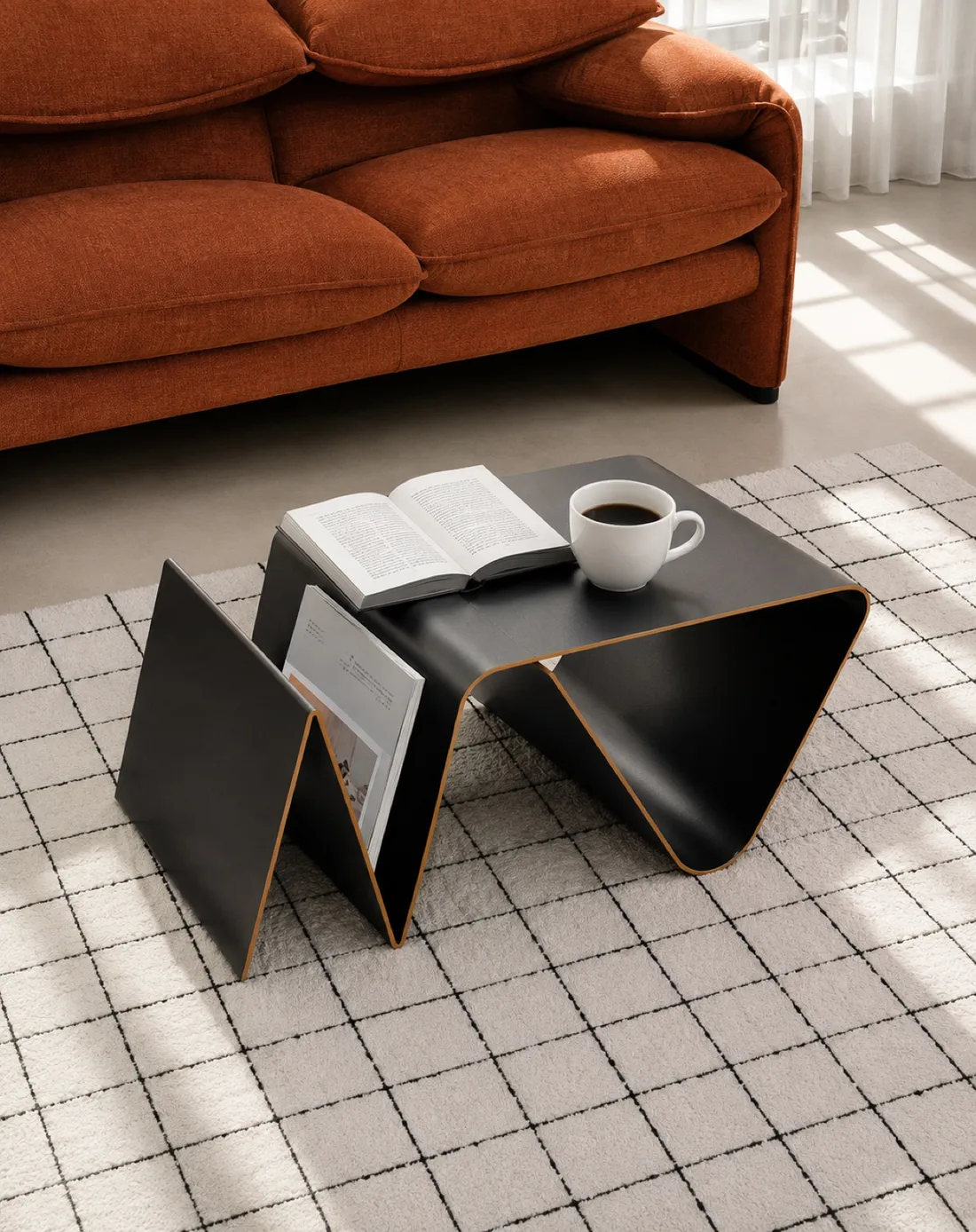 Flow table object in an interior setting