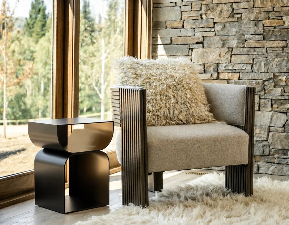 Nook table object in an interior setting